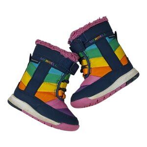 Merrell Alpine Puffer JR Rainbow Snow Boots Baby Toddler 4